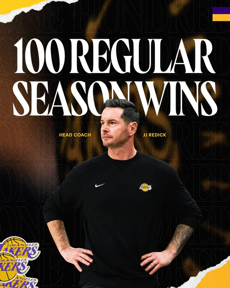 jiuyou入口-湖人官方分享雷迪克百胜海报：这就是我们的教练